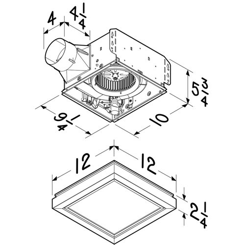 Broan Bathroom Fan with Light & Reviews Wayfair